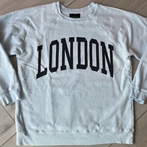 Free People Retro Brand sweatshirt w/ 'LONDON' Print